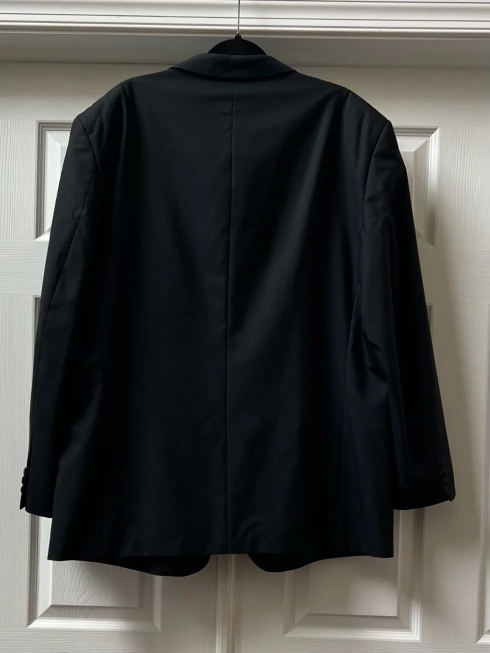 After Hours Black Tuxedo Men's Wool Blazer, Size 48R